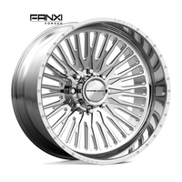 Jantes forgées tout-terrain Fanxi personnalisées 24x12 24x14 26x14 28x16 30x16 argentées, concaves profondes avec enjoliveurs flottants, entraxes 8x6.5 8x170 8x180