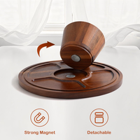Support à gâteau rond en bois d'acacia, support polyvalent pour desserts, plateau en bois pour présentations de desserts à la maison