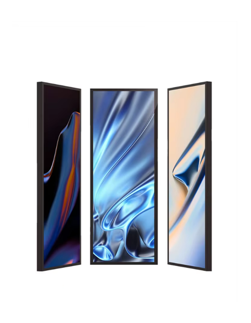 Shelf Header Edge Bar Panel Advertising Screen Strip Monitor Touchscreen Ultra Wide Stretched Bar Type LCD Display