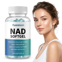 Compléments de beauté OEM NAD Peptides Nicotinamide et Resvératrol en gélules souples 1000mg Réparation ADN Plus Capsules Liposomales NAD+