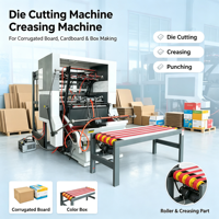 Machine de découpe et de rainurage électrique automatique à plat haute efficacité 18 pièces/min pour carton ondulé