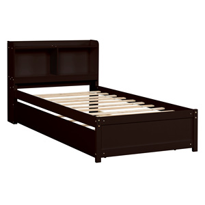 Cama Infantil con Estantería, Color Negro, Tamaño Individual, para Dormitorio, Muebles Infantiles - Product Image 4