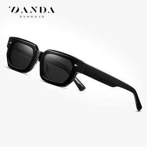 Danda <b>Sunglasses</b> S32129 Black Square Frame Polarized UV400 Unisex Outdoor Driving Sun Protection - Product Image 1
