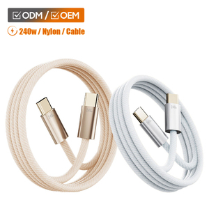 Nuovi Cavi Dati USB-C in Nylon Oro/Argento da 240W 5A, Cavo Elettrico da 1,2M per Ricarica Rapida, Cavo USB Tipo C per Ricarica Veloce - Product Image 1
