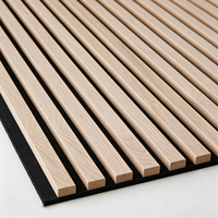 Panneau acoustique en MDF PET à lattes de bois Ripado De Madeira, revêtement décoratif intérieur pour projets de réception d'hôtels et de bureaux