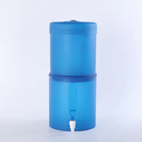 Filtre à gravité de comptoir capacité 20L système de filtre à eau alimenté par gravité en plastique bleu pour les voyages de camping