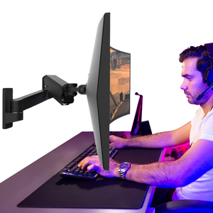 Bán buôn mới 2-Phần khí mùa xuân màn hình cánh tay nặng nhiệm vụ 15kg Công suất treo tường Màn hình <span class=keywords><strong>LCD</strong></span> gắn kết màu đen - Product Image 6