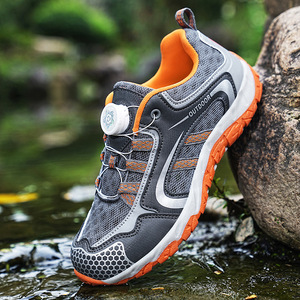Chaussures de randonnée pour femmes en gros, légères, respirantes, en cuir et maille, baskets de trekking, chaussures de marche d'extérieur, usine OEM/ODM - Product Image 3