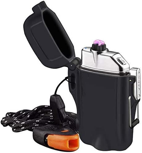 Электрическая USB-зажигалка с логотипом на заказ, водонепроницаемая зажигалка с двойной дугой, перезаряжаемая зажигалка для кемпинга, фейерверков