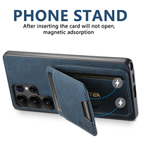 Étui de téléphone SUTENI pour Samsung S26 Ultra avec support et porte-cartes, texture givrée effet litchi, en similicuir de luxe pour S25 Plus S24 S23 S22