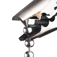Chaîne sans fin en nickel perlé de 4,5 mm style Art Déco pour rideaux et stores, connecteur en plastique, pince à chaîne en acier, accessoire de modèle