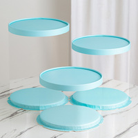 Boîtes à gâteaux transparentes jetables imperméables autoportantes à double couche de qualité alimentaire 6/8/10 pouces pour desserts d'anniversaire
