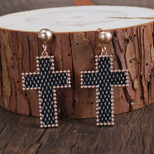 Pendientes de Cruz <span class=keywords><strong>para</strong></span> <span class=keywords><strong>Mujer</strong></span>, Oro y Plata, Joyería Cristiana Hipoalergénica, Sin Níquel, Regalos Religiosos de Confirmación, Venta al Por Mayor - Product Image 6