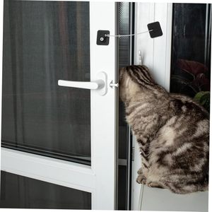 Cerradura de ventanas Fácil instalación para uso doméstico Cerraduras de ventana de puerta de mascota sin taladro para niño y niña - Product Image 4
