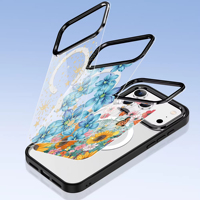Coque de téléphone de charge sans fil en acrylique magnétique de luxe personnalisée pour iPhone 17 Pro Max