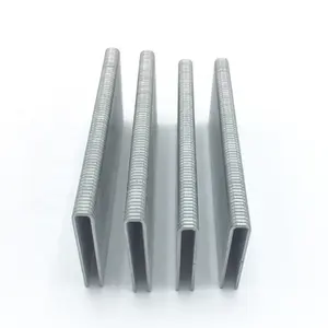 Endüstriyel kalite 16GA galvanizli tel u-tipi 100/50 N21 zımba ağır çelik çivi mobilya 8mm düz kafa çapı pürüzsüz