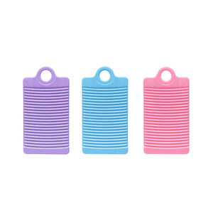 Mini planche à laver en plastique épaissie, antidérapante, pour usage domestique, vert, rose, violet, bleu - Product Image 5