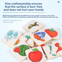 Puzzles en gros pour enfants, puzzles en bois personnalisés, jeu d'association d'ombres, jouets d'entraînement cérébral pour enfants de 2 à 4 ans et de 5 à 7 ans