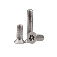 Vis de sécurité antivol OEM en acier inoxydable 304, métrique M3-M6, à tête ovale fraisée Torx avec goupille de 4 mm