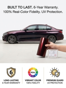 Película Protectora de Pintura TPU Negra Radiante y Roja Encantadora, Rollo de PPF de Color Autoregenerable, Película Protectora para Carrocería - Product Image 5