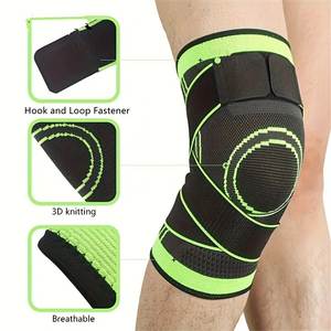 Genouillère de sport élastique pressurisée pour homme, 1 pièce, équipement de fitness, protection pour basketball, volleyball, tennis, cyclisme - Product Image 6