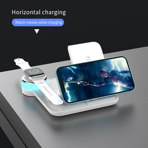 Accessoires de technologie de voyage Cargadores Pregable Para Celular Chargeur universel de téléphone portable avec lumière 15W pliable 3 en 1 Logo personnalisé - Product Image 5