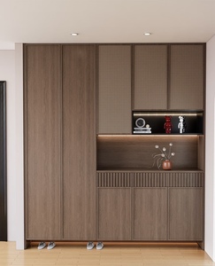 <span class=keywords><strong>Meuble</strong></span> d'entrée moderne en rotin pour salon, porte-chaussures, couleur noyer, avec panneau en os, <span class=keywords><strong>meuble</strong></span> de salon sur mesure - Product Image 1