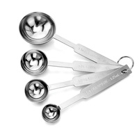 Cuillère à café cuillère à soupe en acier inoxydable 4 pièces ensemble de cuillères à mesurer de cuisine