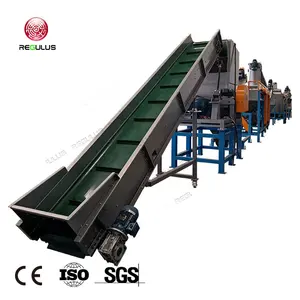 PP HDPE Grow Bags Conical Bags Reusing Crushing Friction Washing Dirt Removing Dewatering Plastic Recycling Machine Line