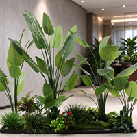 Plante artificielle réaliste Monstera multicolore en pot, fausse plante verte Bonsaï pour la décoration de bureau, salon et aménagement paysager intérieur