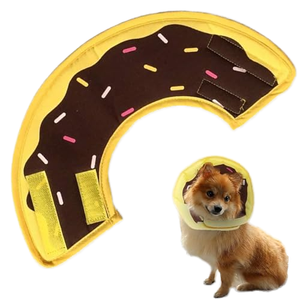 Cute Soft Donut Strawberry Adjustable Anti Bite Anti Lick Protective Personalized Pet Neck Recovery <b>Collar</b> for <b>Dogs</b> Cats - Product Image 1