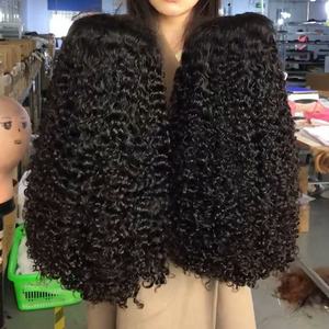 Perruque Pixie Bouclée Prête à Porter en Cheveux Humains Brésiliens, Sans Colle, Vente en Gros, Cheveux Naturels avec Perruques Frontales HD Full Lace pour Femmes - Product Image 1