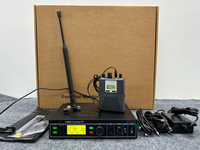 Paulkitson PSM900 Moniteur d'oreille sans fil professionnel UHF 542-578MHz avec câble de données pour chanteurs de scène