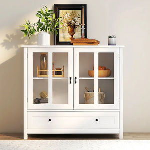 Vendita calda soggiorno mobili grande capacità cassettiera con maniglie a campana <span class=keywords><strong>in</strong></span> metallo e Vintage intagliato <span class=keywords><strong>porte</strong></span> <span class=keywords><strong>in</strong></span> <span class=keywords><strong>vetro</strong></span> - Product Image 5