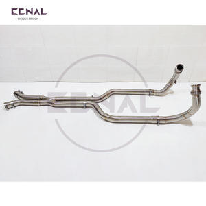 Ecnal pour BMW X5M F95 X6M F96 V8 4.4T 2020-2023, Tuyaux avant sans catalyseur en acier inoxydable 1,5 mm + Section intermédiaire en X - Product Image 2