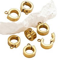 Boucle d'anneau d'ouverture plaquée Boucle de bijoux en acier inoxydable Fermoir pour bracelets sécurisée Composant de recherche