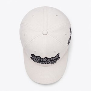 Custom Logo 6 Panel Cap White Denim Cotton Front Patch Applique Side <b>Flat</b> Embroidery Gorras Vintage Baseball <b>Hat</b> Supplier - Product Image 3