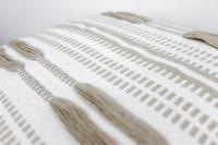 Housses de coussin personnalisées douces et unies de luxe, taies d'oreiller de lit, housses de coussin décoratives rayées style bohème couleur sable, vente en gros