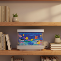 Nouvelle lampe LED ornementale pour aquarium moderne, alimentée par USB, en ABS, à lumière blanc chaud doux 2700K, idéale pour la maison