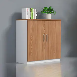خزانة مكتبية حديثة بتصميم بسيط خشب طويل أقوى مع أبواب أثاث مكتبي