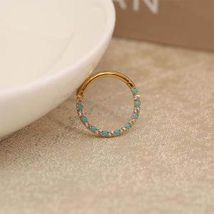 Anillo de Nariz de Titanio Rosa G23 de Alta Calidad, Joyería de Perforación Corporal al por Mayor, Certificado ASTM F136 para Perforaciones de Nariz y Oreja - Product Image 3