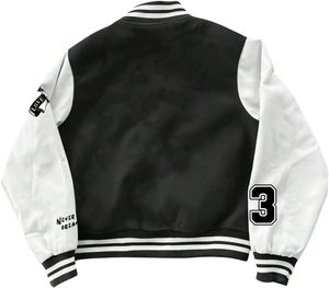 Fabricante Personalizado de Chaquetas Varsity de Alta Calidad con Apliques Bordados en Fieltro de Mezcla de Lana y Cuero, MOQ 10 - Product Image 3