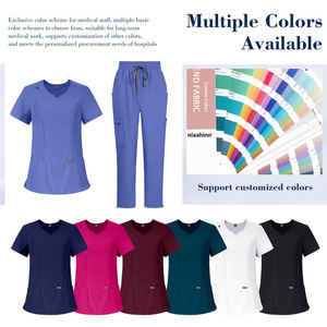 42346 Conjuntos de Uniformes Médicos con Cordón Ajustable, Bata Blanca Mujer Escote V, Bata Blanca Para Caballero, Bata Blanca <span class=keywords><strong>Rosa</strong></span> Para Caballero - Product Image 5