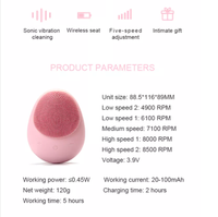Nettoyage en profondeur du visage Spatule à vibration étanche Épurateur Outils de nettoyage du visage Brosse de nettoyage du visage en silicone