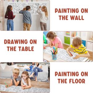 Rotolo di Carta da Colorare Personalizzato Fai-da-Te per Disegni e Graffiti dei Bambini, Stampa Flessografica di Alta Qualità, Poster Offset - Product Image 6