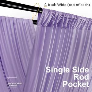 Cortinas de Techo Color Morado Claro para Bodas y Fiestas, Extra Largas, de Poliéster Grueso, Sin Arrugas, para Decoración de Carpas y Toldos para Fiestas de Cumpleaños - Product Image 2