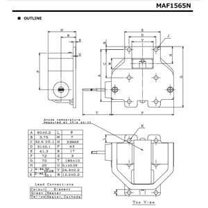 Magnetrón de Banda X de 10 kW, Marca Place of Origin, Modelo MAF1565N - Product Image 3