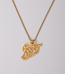 Collar con Colgante <span class=keywords><strong>de</strong></span> Mapa <span class=keywords><strong>de</strong></span> <span class=keywords><strong>Siria</strong></span> con Nombre <span class=keywords><strong>de</strong></span> Alá, Chapado en Oro <span class=keywords><strong>de</strong></span> 18k, Colgante <span class=keywords><strong>de</strong></span> Mapa con Caligrafía <span class=keywords><strong>Siria</strong></span>, Joyería con Dije Sirio, Organizador <span class=keywords><strong>de</strong></span> Joyas - Product Image 1
