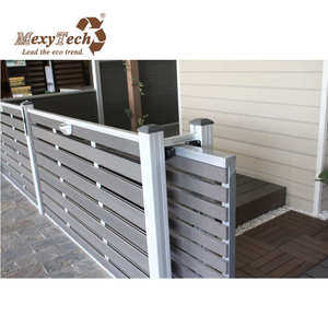 Personnalisé 6 pieds de haut jardin WPC clôture porte extérieure en bois composite porte gaufré surface traitée sous pression Nature modélisation 3D - Product Image 1