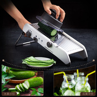 Déchiqueteur multifonctionnel, trancheuse, coupe-légumes, râpe à légumes professionnelle, mandoline, trancheuse en acier inoxydable réglable